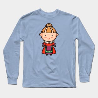 Cute Elizabethan Era English Woman Long Sleeve T-Shirt